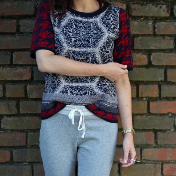 Jigsaw London Mixed Print Sweater Tee - Picture 4 of 4